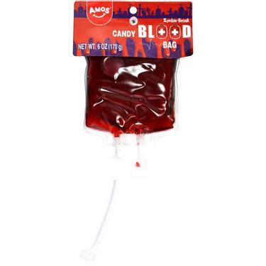 halloween costumes candy fake blood in bag candy|Amos Liquid Candy Blood Bag, 6oz .